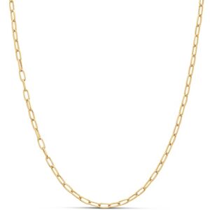 amazon essentials 14k gold plated paperclip chain necklace 18" , yellow gold