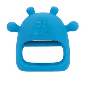 Nuby Silicone Wrist Teething Mitten - Baby Teether Ring - 3+ Months - Hippo