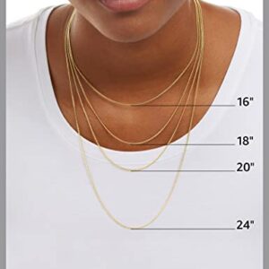 Amazon Essentials 14K Gold Plated Paperclip Chain Necklace 18" , Yellow Gold