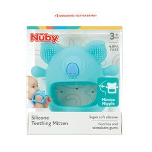 Nuby Silicone Wrist Teething Mitten - Baby Teether Ring - 3+ Months - Koala