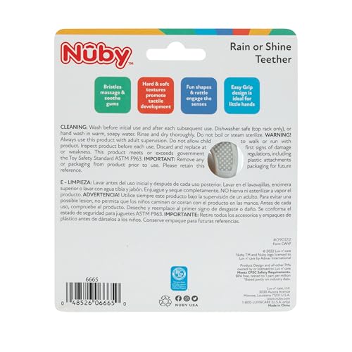 Nuby Cloud Teether with Sun and Silicone Rain Links : 3+ Months