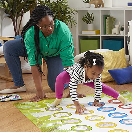 Hasbro Gaming Twister Junior Game, Animal Adventure 2-Sided Mat, 2 Games in 1, Party Game for Kids Ages 3 and Up, Indoor Game for 2-4 Players