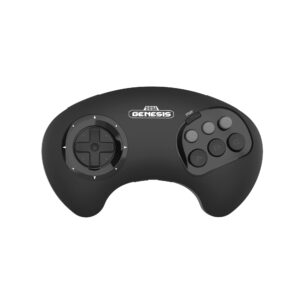 Retro-Bit BIG6 2.4 GHz Sega Genesis Wireless Arcade Controller Pad for Sega Genesis Original/Mini, Switch, PC, Mac - Black