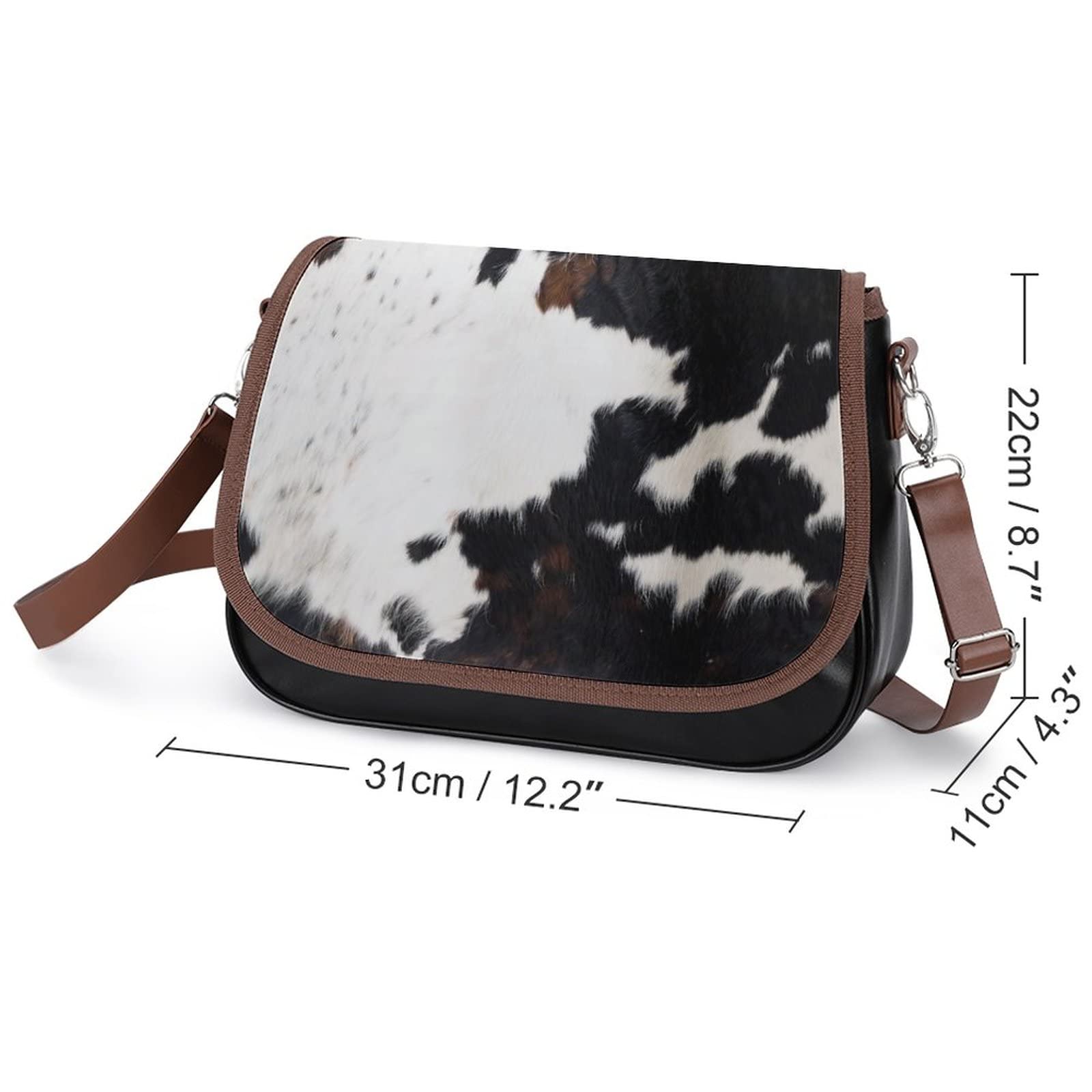 YongColer Cow Print Crossbody Bags for Women, Cross Body Purse Handbag with Adjustable Shoulder Strap