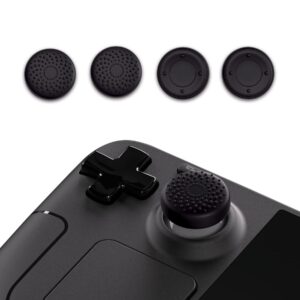 PlayVital Thumb Grip Caps for Steam Deck LCD, for PS Portal Remote Player Silicone Thumbsticks Grips Joystick Caps for Steam Deck OLED - Raised Dots & Studded Design