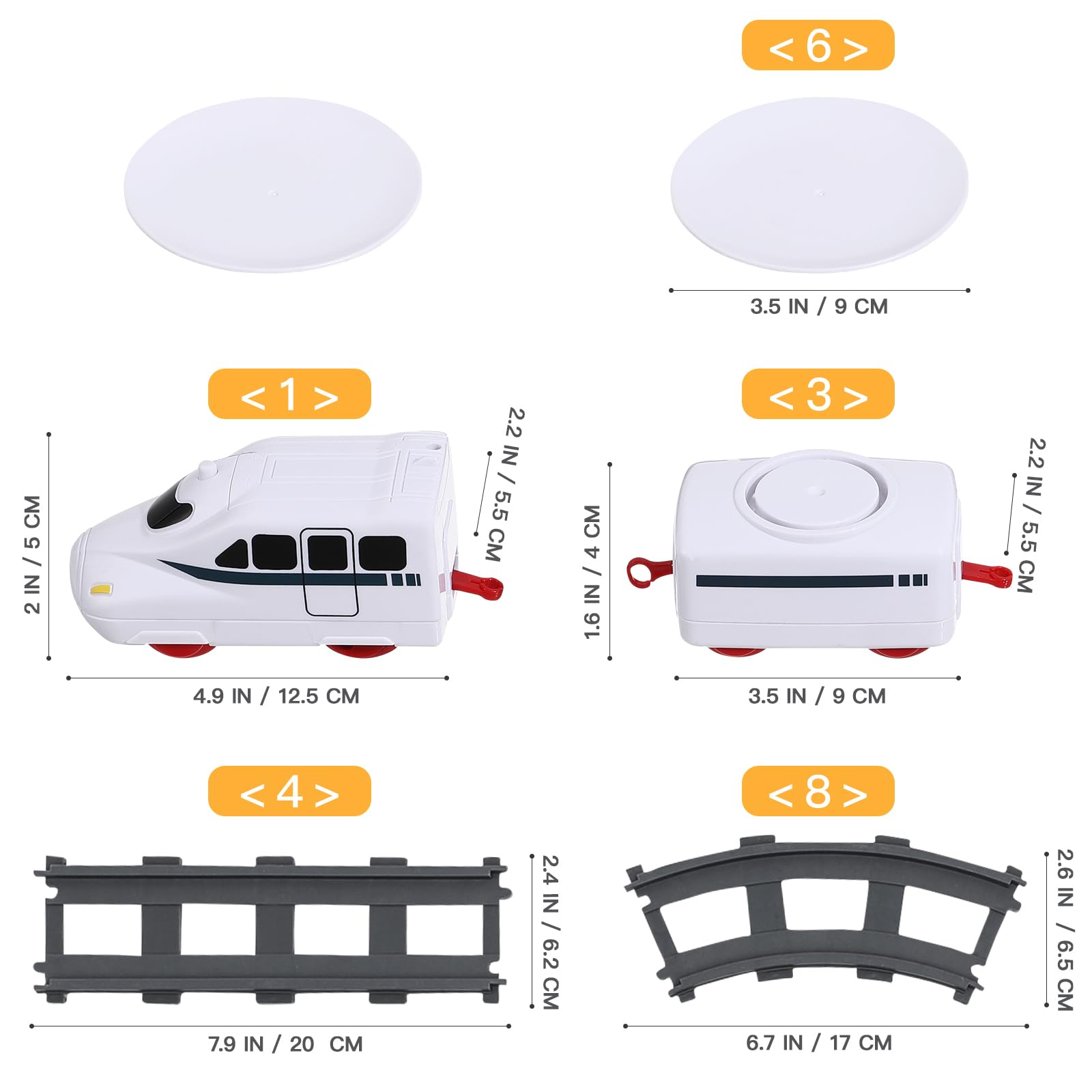 Sushi Train Set Rotating Sushi Train Electric Rotary Sushi Machine Toy Track Conveyor Belt Rotating Table for Kids Family Party Sushi Display, White ( Without Battery )