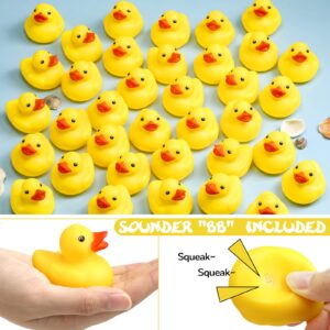 48 Pcs 2 Inch Yellow Rubber Duck Bath Toys large Rubber Ducks Bath Ducks Squeak Bathtub Toys for Birthday Pool Party Decoration Game Supplies Boys and Girls