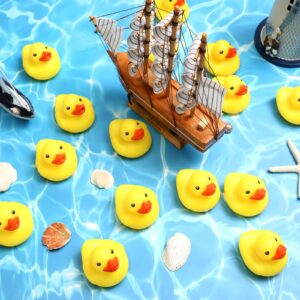 48 Pcs 2 Inch Yellow Rubber Duck Bath Toys large Rubber Ducks Bath Ducks Squeak Bathtub Toys for Birthday Pool Party Decoration Game Supplies Boys and Girls