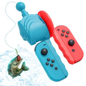 HEATFUN Switch Fishing Rod Compatible with Nintendo Switch Joy Con, Switch Fishing Accessories for Nintendo Switch Fishing Games