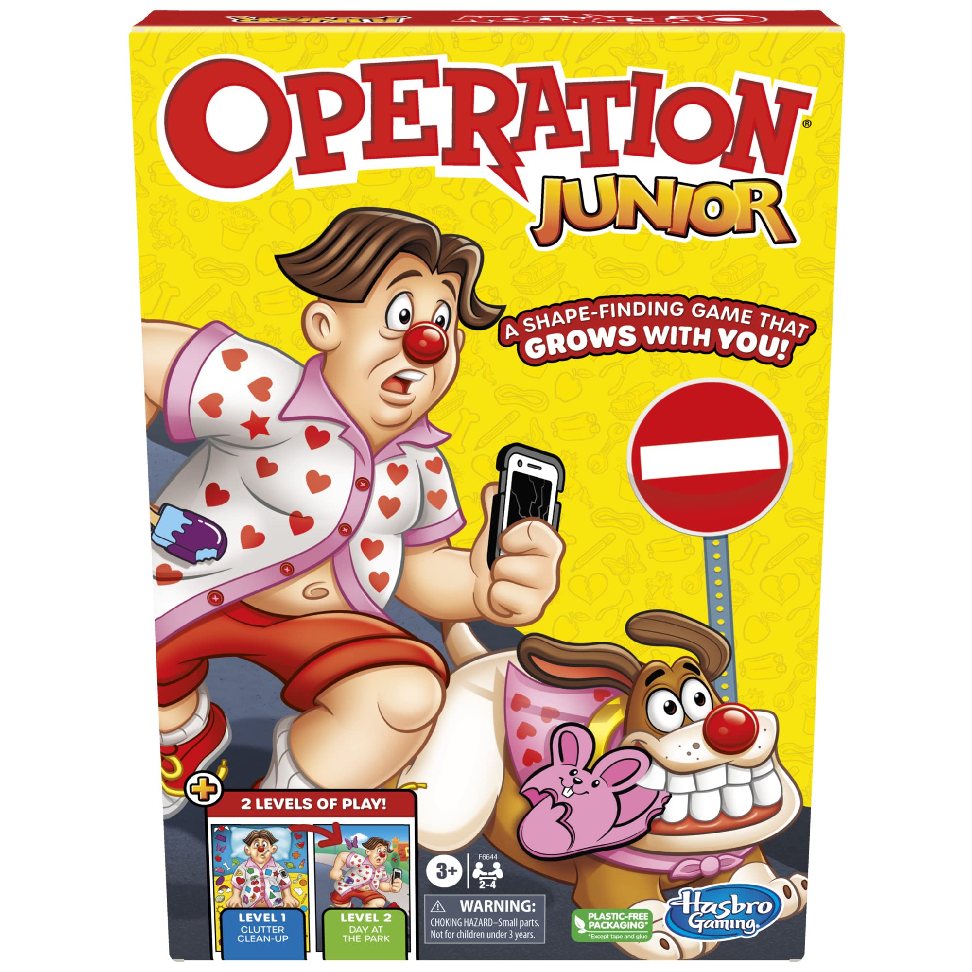 Hasbro Gaming Operation Junior Board Game | Operation Game for Younger Kids | Ages 3 and Up | 2 to 4 Players | Preschool Games | Fun Games for Preschoolers