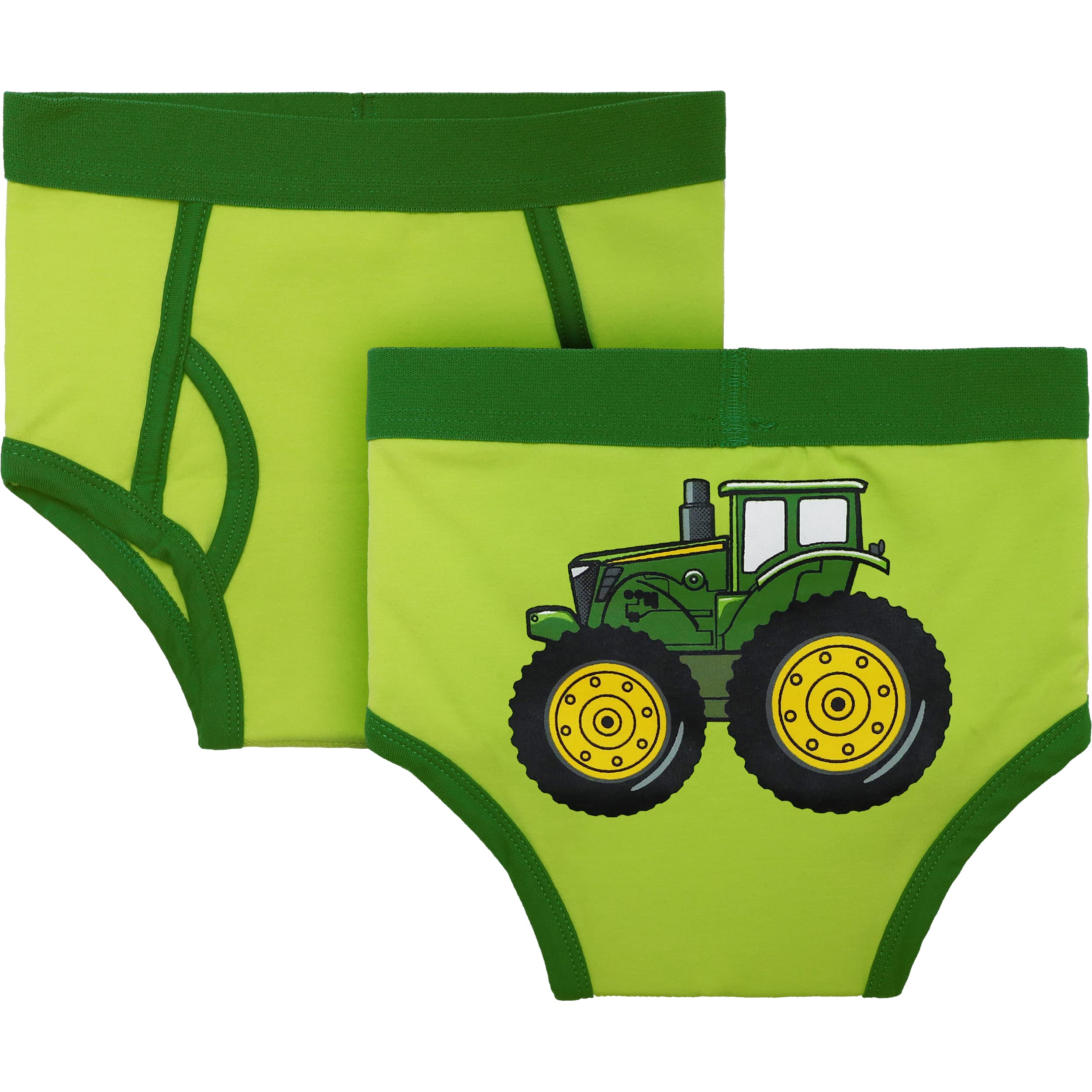 John Deere Boys' Toddler Child Underwear Brief, Green Lime Green Dark Green, 4T-5T