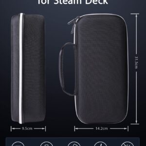 [11 in 1] Benazcap Carrying Case Compatible with Steam Deck/Steam Deck OLED, Accessories Kit with Hard Shell Travel Carry Case, Screen Protector, Silicon Protective Case,Thumb Grip Cap and More