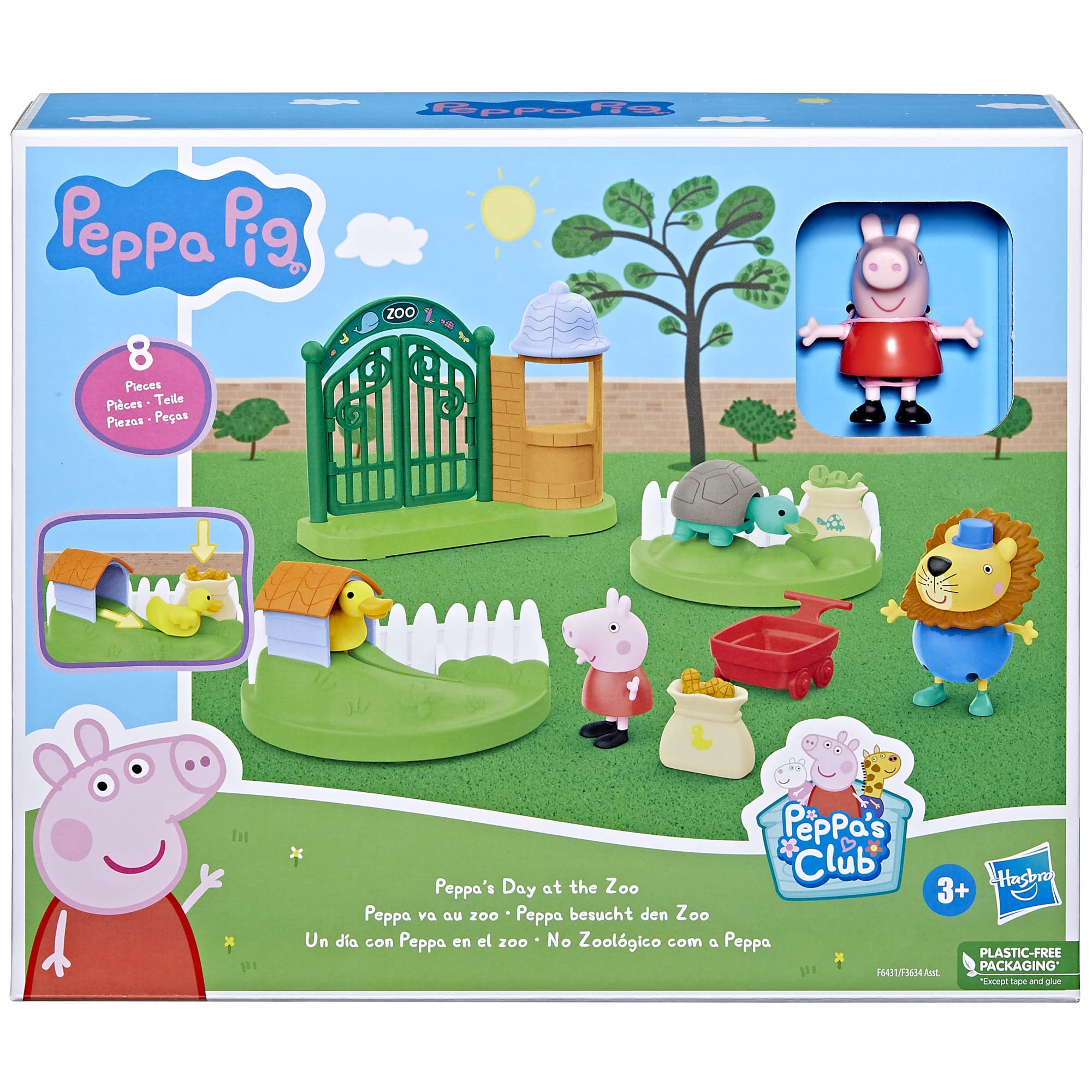 Peppa Pig Toys Peppa's Day at The Zoo Playset, 2 Figures and 6 Themed Accessories, 3-Inch Scale Preschool Toy for Kids Ages 3 and Up