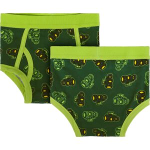 John Deere Boys' Toddler Child Underwear Brief, Green Lime Green Dark Green, 4T-5T