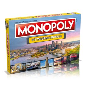 MONOPOLY Board Game - Pittsburgh Edition: 2-6 Players Family Board Games for Kids and Adults, Board Games for Kids 8 and up, for Kids and Adults, Ideal for Game Night