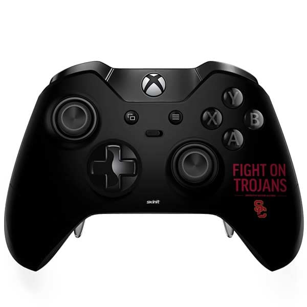 Skinit Decal Gaming Skin Compatible with Xbox One Elite Controller - Officially Licensed USC Fight On Trojans Design