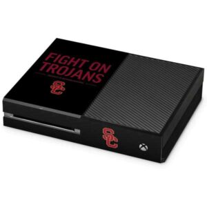 skinit decal gaming skin compatible with xbox one console - officially licensed usc fight on trojans design