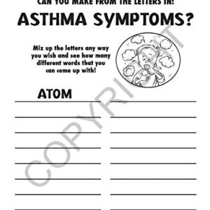 ZOCO - Learn about Asthma - Custom Kids Educational Coloring Books (250 Bulk Pack, with Crayons) - Know Asthma Symptoms - Doctors, Hospitals, Medical Center Handout - Games, Puzzles, Activities