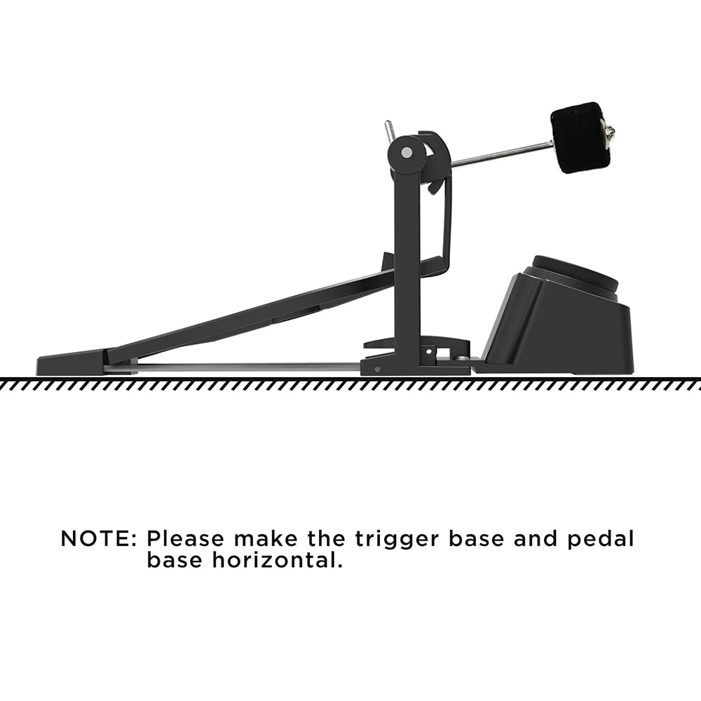 HXW Bass Drum Trigger Realistic Kick Drum Pad With Felt Beater Hammer for Percussion Pad Multipad Electric Drum Set