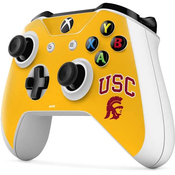 Skinit Decal Gaming Skin Compatible with Xbox One S Controller - Officially Licensed USC USC Trojans Yellow Design