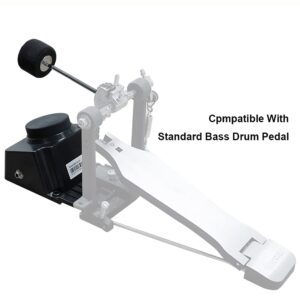 HXW Bass Drum Trigger Realistic Kick Drum Pad With Felt Beater Hammer for Percussion Pad Multipad Electric Drum Set