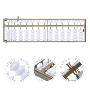 NUOBESTY 2 Pcs Abacus Chinese Counting Tool Kids Math Toys Old Chinese Calculator Chinese Bead Counter Toys for Toddlers Childrens Toys Student Aluminum Alloy Universal Japan White