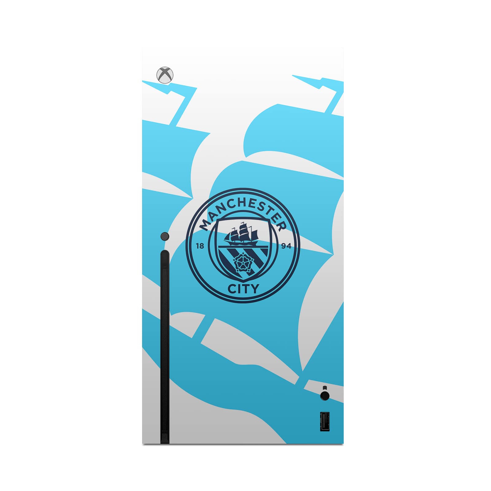 Head Case Designs Officially Licensed Manchester City Man City FC Badge Ship Logo Art Vinyl Sticker Gaming Skin Decal Cover Compatible With Xbox Series X Console and Controller Bundle