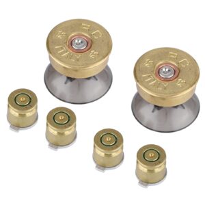 bullet buttons bullet, mod kit, 6pcs gold metal bullet buttons and thumbstick mod kit fit for ps4 controller