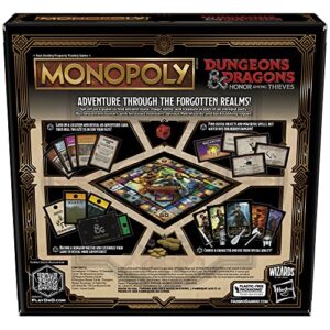 Hasbro Gaming Monopoly Dungeons & Dragons: Honor Among Thieves Game, Inspired by The D&D Movie, Monopoly D&D Board Game for 2-5 Players, Ages 8 and Up