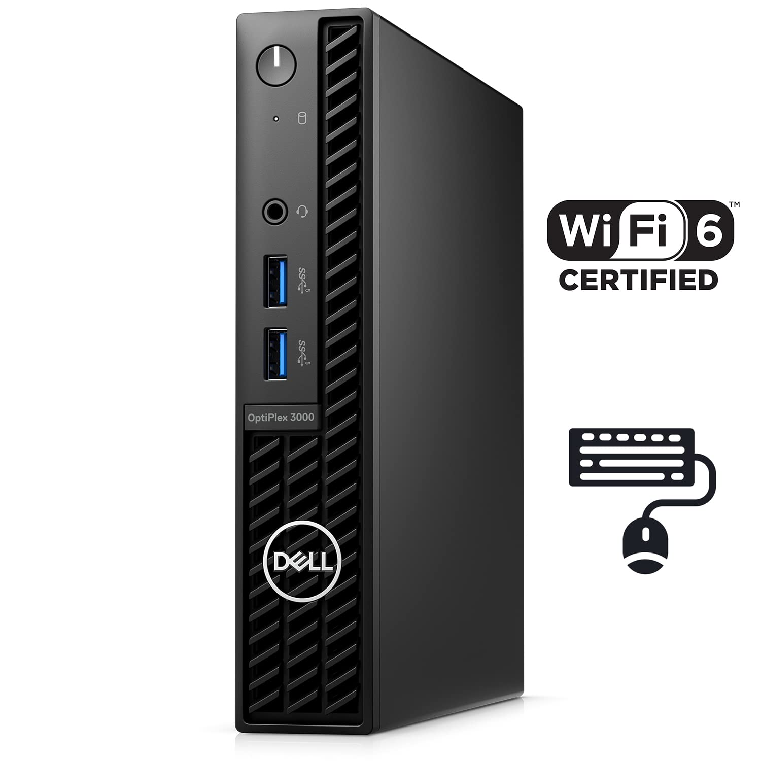 Dell Optiplex 3000 MFF Business Desktop, 12th Gen Intel Core i5-12500T, 16GB RAM, 1TB SSD, HDMI, RJ-45, Wired KB&Mouse, Displayport, Wi-Fi 6, Windows 11 Pro, Black