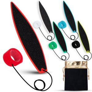 la ken du,5 pcs finger surfboard for car ride-mini surfboard for kids and surfers with receive bag(include red green yellow blue white)