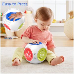 Talkfun Bilingual Cube Learning Toy for 1+ Year Old Boy Girl Gift, Musical Developmental Baby Toy 12-18 Month, Educational Toy for Toddler Age 1-2, First Christmas 1st Birthday Gifts for One Year Old