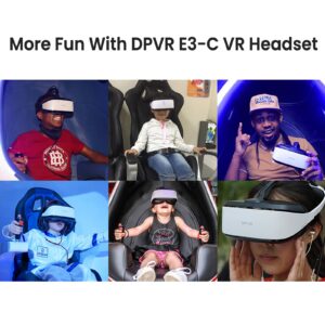 DPVR E3C Virtual Reality Headset, VR Set for Business of Egg Seats Headset, VR Simulator Riders, Moto, Time Machine 6 Seats and VR Flying, VR Headsets Not for Personal User