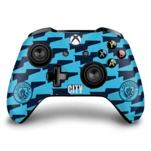 Head Case Designs Officially Licensed Manchester City Man City FC City Pattern Logo Art Vinyl Sticker Gaming Skin Decal Cover Compatible With Xbox One S/X Controller