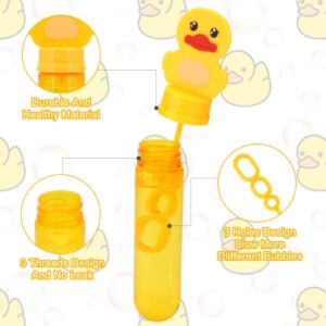 Bubbles for Kids Rubber Duck Toy Party Favors 24 pcs Outdoor Bubble Wands Birthday Party Gift Bath Toy Rubber Duck Pool Toy Rubber Duck