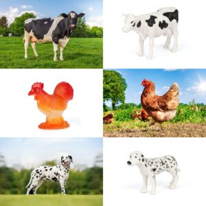 DOMNIU Farm Animals Figures Toys with 10 Realistic Plastic Animal Figurines & Kids Sound Book, Educational Learning Toys Gift for 3 Years Old & Up Toddlers Kids Boys Girls