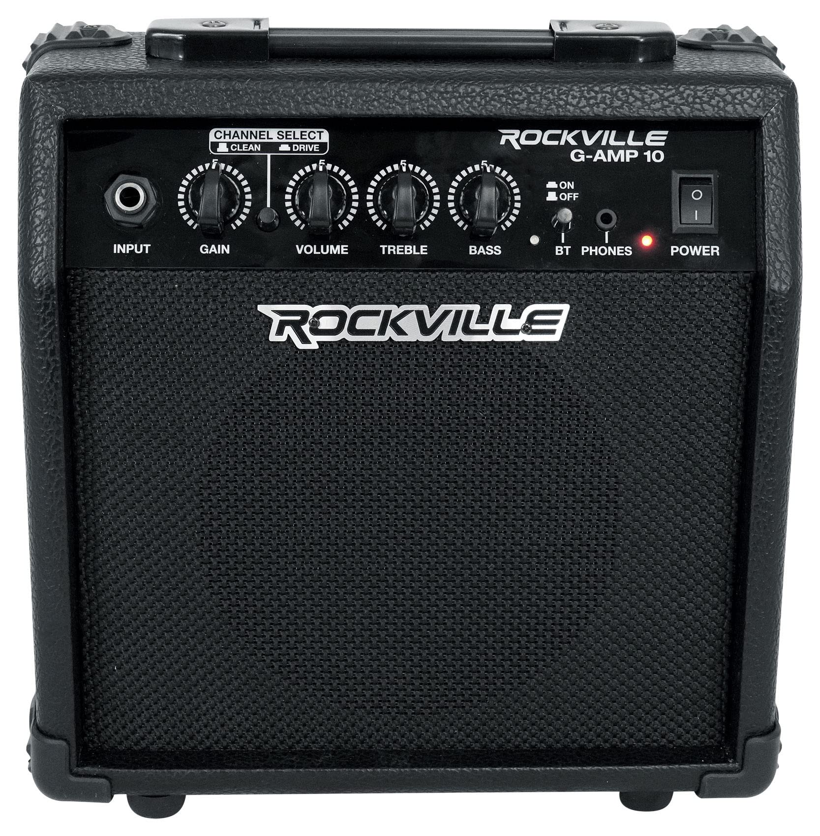 Rockville G-AMP 10 Watt Guitar Amplifier Amp with Bluetooth + Clean/Distortion