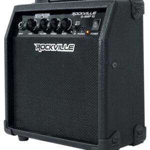 Rockville G-AMP 10 Watt Guitar Amplifier Amp with Bluetooth + Clean/Distortion