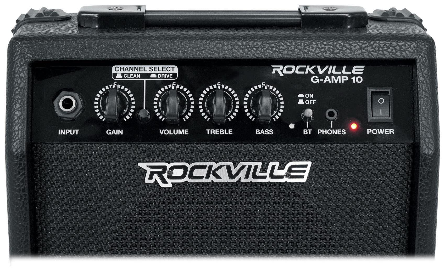 Rockville G-AMP 10 Watt Guitar Amplifier Amp with Bluetooth + Clean/Distortion