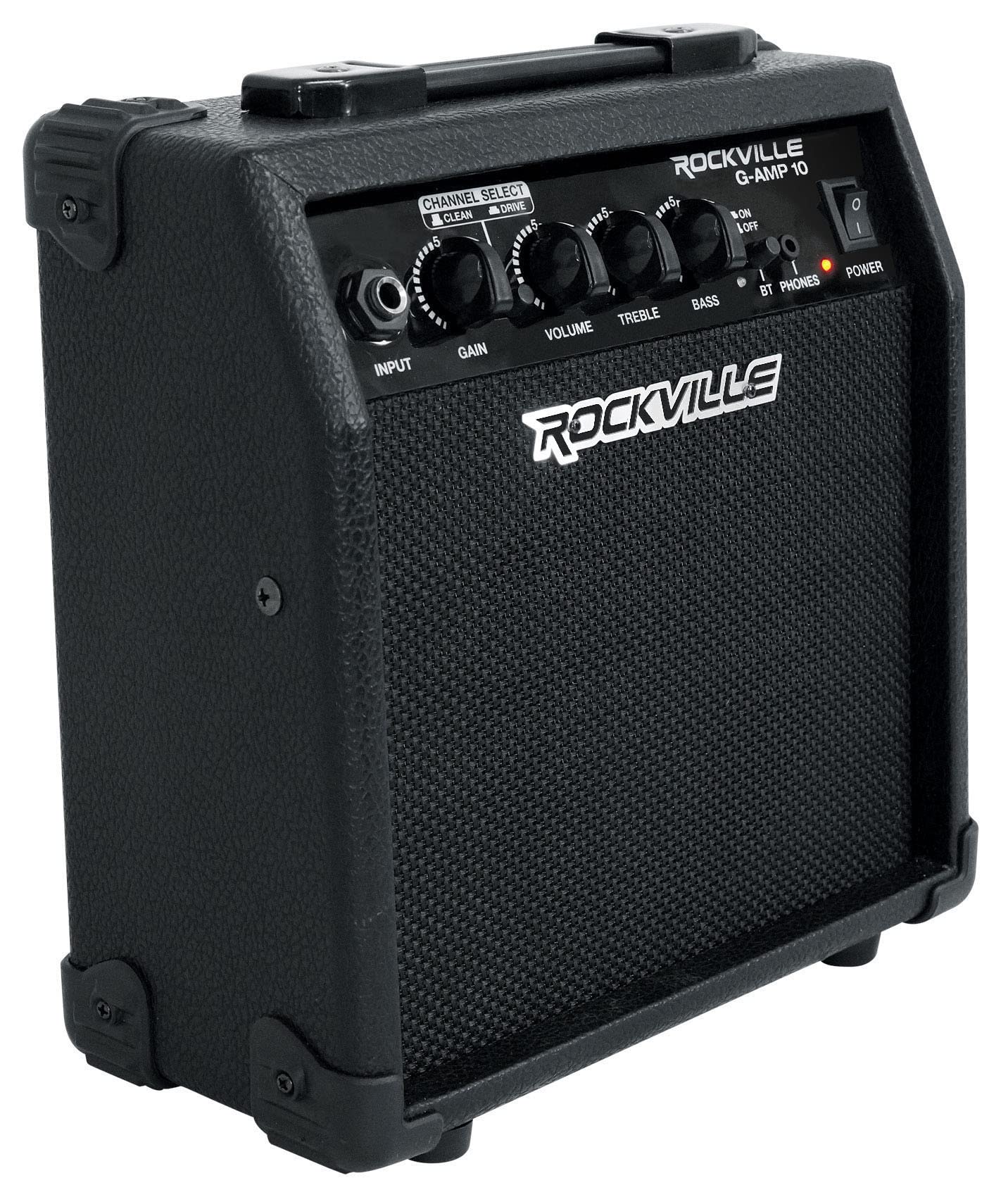 Rockville G-AMP 10 Watt Guitar Amplifier Amp with Bluetooth + Clean/Distortion