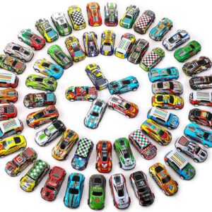 vinsot 60pcs pull back toy cars, mini die cast race cars vehicles bulk, party favors car toys, treasure box toys goodie bag stuffers, christmas birthday party gift for kids girls boys(style a)