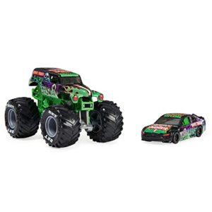 Monster Jam Official 1:64 Scale Diecast 2-Pack Monster Truck and Race Car: Grave Digger