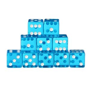 19mm 6-Sides Dice,10PCs/Set Polyhedral Acrylic Dice Set for Table Games