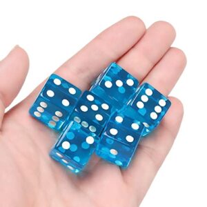 19mm 6-Sides Dice,10PCs/Set Polyhedral Acrylic Dice Set for Table Games