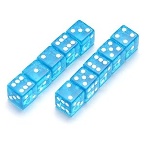 19mm 6-Sides Dice,10PCs/Set Polyhedral Acrylic Dice Set for Table Games