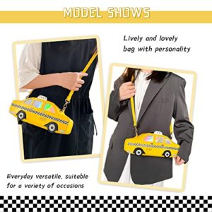 KUANG! Girls Cute Bus Taxi Shaped Chain Shoulder Bag Ice Cream Embroidered letter Women Crossbody Purse Handbags for Women