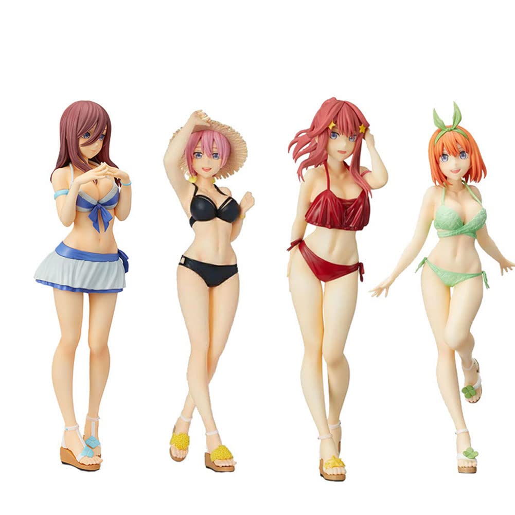 LCDGTJ Quintessential Quintuplets Figure 5 Pack/Set- Nakano Ichika/Nakano Nin/Nakano Miku/Nakano Yotsuba/Nakano Itsuki Anime Figurine - Desktop Display Collectible Gifts for Anime Fans