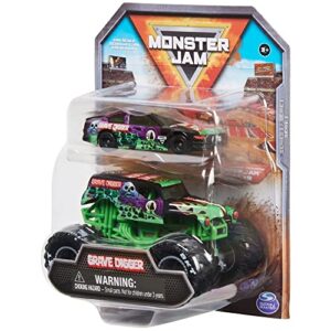 Monster Jam Official 1:64 Scale Diecast 2-Pack Monster Truck and Race Car: Grave Digger