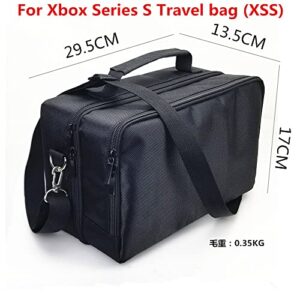 X-Box Series S Travel Bag Carry Case for X-Box Series S Console Storage Case Cover Protective Handbag Waterproof Shockproof Adjustable Shoulder Bag for X-Box Series S Controllers Headset Black