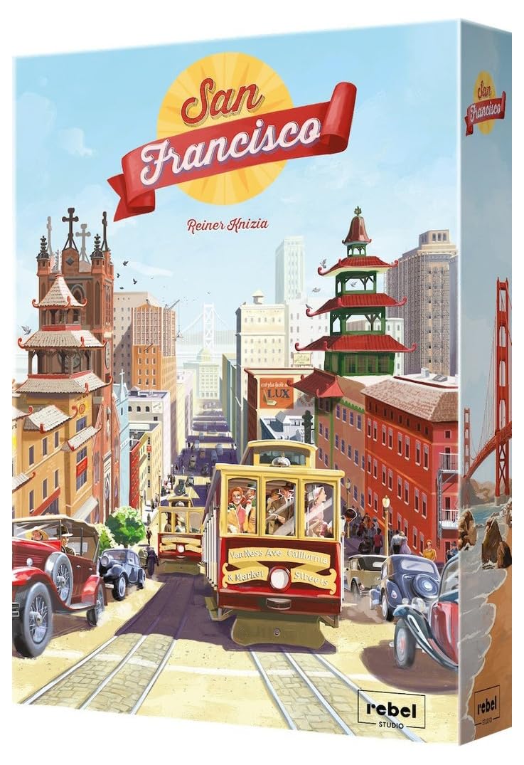 Rebel Studio San Francisco Board Game - Urban Planning Strategy Game, City Building & Designing Game for Kids and Adults, Ages 12+, 2-4 Players, 45-60 Minute Playtime, Made by Rebel Studio